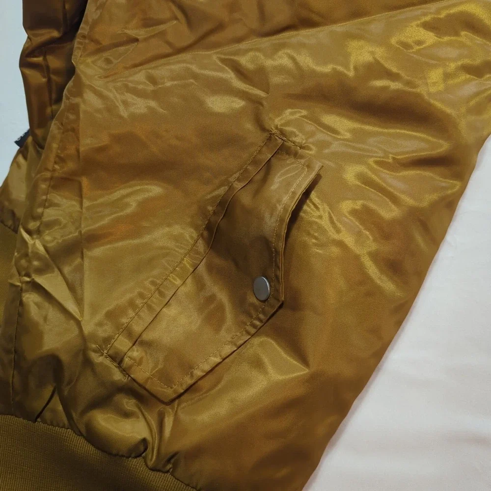 Brooklyn Cloth MFG Co Men's Gold Bronze Bomber Jacket‎ Size Large